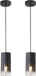 2-PACK Black Pendant Light Fixtures, Adjustable Modern Packs,. Fixed Price $102.57.