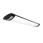 Ce 4 Ft. Matte Black Woodgrain Gray End Caps 5250LM Integrated Led, Night Light. Fixed Price $65.41.
