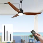 Walnut 52" Waterproof Outdoor Ceiling Fan With Light & Remote, 6-SPEED. Fixed Price $194.99.