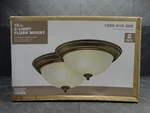 Commercial Electric 13 In. 2-LIGHT Oil Rubbed Bronze Flush Mount (2-PACK). Fixed Price $20.99.