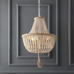 Chandelier Safavieh Lighting Kristi 3-LIGHT Cream Adjustable Beaded LIT4477B. Fixed Price $79.99.