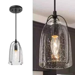 Uolfin Modern Black Kitchen Island Hanging 1-LIGHT Industrial Cage Pendant. Fixed Price $59.00.