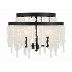 Crystorama Poppy Light Semi Flush Mount, Matte Black POP-A5073-MK-FR. Fixed Price $448.00.