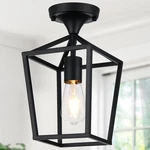 Lynnoland Semi Flush Mount Ceiling Light Black Industrial Farmhouse Fixture. Fixed Price $28.01.