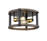 Z-lite 472F2R Kirkland Light 13"W Flush Mount Faux Wood Ceiling. Fixed Price $86.00.
