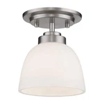 Z-lite Ashton 6 In. 1-LIGHT Brushed Nickel Semi-flush Mount Light, Frosted Glass. Fixed Price $36.09.