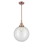 Innovations Caden Beacon 1LT 12" Stem Mini Pendant, Cp/clear 447-1S-AC-G202-12. Fixed Price $205.92.