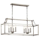 Kichler 8 Light Linear Chandelier, Brushed Nickel - 42497NI. Fixed Price $564.97.