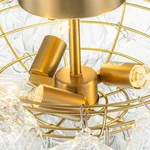 Huoku Neuvy 20.9 In. W 3-LIGHT Brush Gold Semi-flush Mount Ceiling. Fixed Price $199.95.