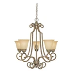 Capital Lighting 3585CS-287 Beautiful Chandelier W/ Mist Scavo Glass Shades Nos. Fixed Price $159.00.