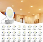 Volisun 24 Pack Inch Recessed Lighting, 5CCT Led Black Light, 2700K-5. Fixed Price $89.99.