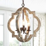 Ksana Farmhouse Orb Chandelier Handmade Wood Light Fixture Dining & Living Room. Fixed Price $139.00.