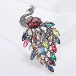 Vintage Style Peacock Bird Blue Rhinestone Crystal Cyan Brooch Pin Pendant. Fixed Price $13.77.
