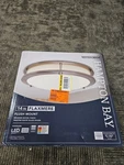 Hampton Bay Flaxmere 12 In. Modern Brushed Nickel 3 Cct Led Flush Mount Light. Fixed Price $15.00.