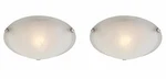 Westinghouse 6629700 1-LIGHT Flush-mount Ceiling Fixture,white And Bn Fin -2 Pk. Fixed Price $71.25.