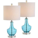Jonathan Y 20 Amalfi Blue Glass Mini Table Lamp Modern Bedside For Bedroom. Fixed Price $94.22.