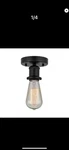 Innovations Edison Bare Bulb Light Semi-flush, 616-1F-BK. Fixed Price $29.99.