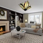 3 Light Tiffany Style Chandelier Stained Glass Pendant Lamp Indoor Ceiling. Fixed Price $81.99.
