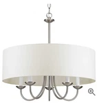 Progress Lighting P4217-09 Candle Style 22 Drum Chandelier Polished Nickel. Fixed Price $80.00.