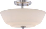 Nuvo Willow 2 Light Semi Flush Fixture With White Glass. Fixed Price $89.99.