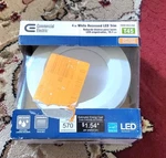 Commercial Electric 4" White Recessed Led Trim Soft T45 New. Fixed Price $23.00.
