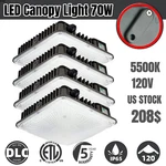 4PACK Led Canopy 5500K White Garage Gas Station Lighting 110-130V. Fixed Price $174.88.