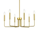 Elegant Lighting LD742D26 Willa 26"W Candle Pendant - Brass. Fixed Price $172.00.