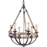 20335WOBZ Maxim Lighting Lodge 6-LIGHT Weathered Oak/ Chandelier Bronze. Fixed Price $589.00.