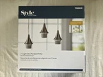 Style Selections 11.8-IN Brushed Nickel Mini Pendant. Fixed Price $24.99.