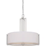 Nuvo Gemini Light Pendant W/ Slate Gray Fabric Shade 60-4756. Fixed Price $437.60.