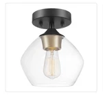 2-PACK Globe Electric Harrow 1-LIGHT Matte Black Semi-flush Mount. Fixed Price $39.90.