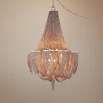 Maxim Chantilly 27" Wide Nickel Jewelry Chain Chandelier. Fixed Price $3198.00.