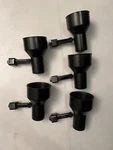 5 Cooper Lighting Black Step Cylinder & Baffle Track R20. Fixed Price $30.00.