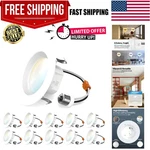 Sunco 10 Pack 4 Inch Led Recessed Lights, Retrofit Can Lighting, 660 Lm, 11W .... Fixed Price $120.99.