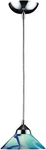 Elk 1477/1CAR 1-LIGHT Pendant In Polished Chrome With Caribbean Glass. Fixed Price $140.98.