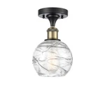 Innovations Sm Swirl Semi-flush, Bkbr/clr 516-1C-BAB-G1213-6-LED. Fixed Price $137.28.