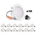 (12 Pack) 4" Led Recessed Downlight 9W 2700K Canned Lighting Retrofit Hyperikon. Fixed Price $28.34.