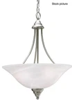 Kichler Telford Pendant Light With Alabaster Swirl Steel Shade - Brushed Nickel. Fixed Price $85.00.