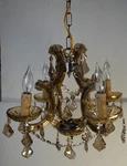Modern Venetian Glass Crystal Hanging Chandelier. Fixed Price $140.00.