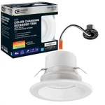 Commercial Electric 4 In. Integrated Led Recessed Light Trim Adjustable. Fixed Price $16.95.