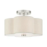 Livex Solstice Light Medium Semi Flush Mount, Brushed Nickel 58062-91. Fixed Price $185.96.