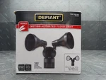 Defiant Par 180 Degree Black Motion Sensor Outdoor 2-HEAD Security Flood Light. Fixed Price $19.99.