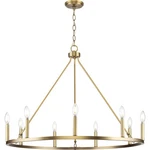 Progress Lighting P400314 Gilliam 9 36"W Pillar Candle - Brass. Fixed Price $552.49.