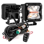 2X 40W 3" Strobe Led Work Light Bar Spot Driving Pods Ditch Fog Lamp Amber Drl. Fixed Price $75.55.
