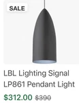 Lbl Lighting Signal Rubberized Gray Led Pendant LP861 - Retail $390. Fixed Price $155.00.