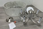 Progress Lighting P4217-09 5-LIGHT Drum Chandelier W/fabric Shade-brushed Nickel. Fixed Price $94.99.