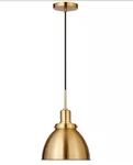 Meyer & Cross Madison 1-LIGHT Brushed Brass Pendant With Metal Shade. Fixed Price $17.14.