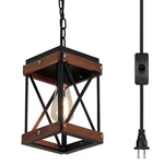 Fivess Lighting Rustic Farmhouse Plug Pendant With 15FT Cord, On/off.... Fixed Price $96.29.