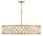 Fredrick Ramond FR41506 Estie Light 38"W Drum Chandelier - Piastra Gold. Fixed Price $4899.00.