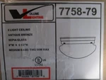 Volume Lighting V7758 2 9" Flush Mount Ceiling Fixture Antique Bronze. Fixed Price $26.99.